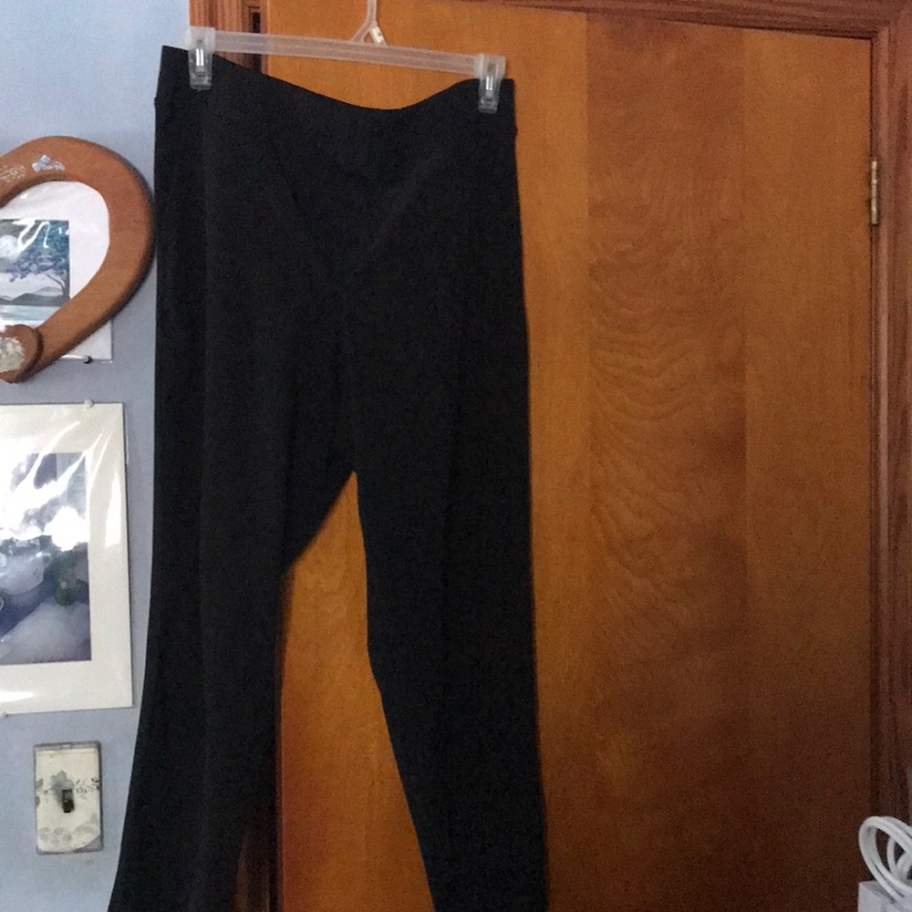 Elastic waist satin feel dress pant